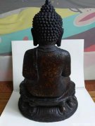 大清康熙年制款铜漆金释迦牟尼讲经佛-----欣赏6