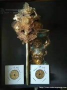 唐代金簪金币
