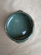 南宋龙泉窑仿官釉青绿釉双耳炉