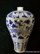 元青花凤穿牡丹大梅瓶