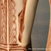 大明宣德年制：釉里红六棱婴戏图执壶