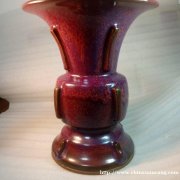 北宋：钧瓷（元佑元年铭款）紫玫瑰红出戟尊