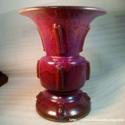 北宋：钧瓷（元佑元年铭款）紫玫瑰红出戟尊