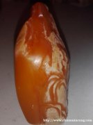 中国福建田黄薄意雕刻松下高仕（银包金）