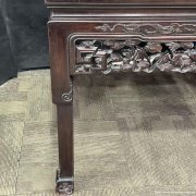 清红木双拼蝙蝠云纹八仙桌