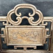 清红木雕瓶花云纹太师椅一对