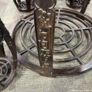 清紫檀拐子龙回纹一桌四登