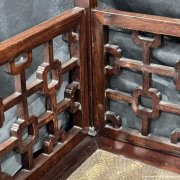 清黄花梨几何纹架子床