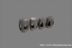 清紫檀鼓凳四只