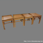 清黄花梨方凳四只