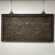 清中紫檀龙纹挂匾六片