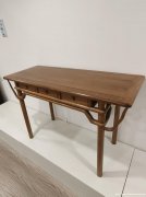 清黄花梨三抽桌