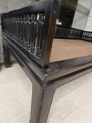 清中紫檀卡子花罗汉床