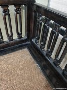 清中紫檀卡子花罗汉床